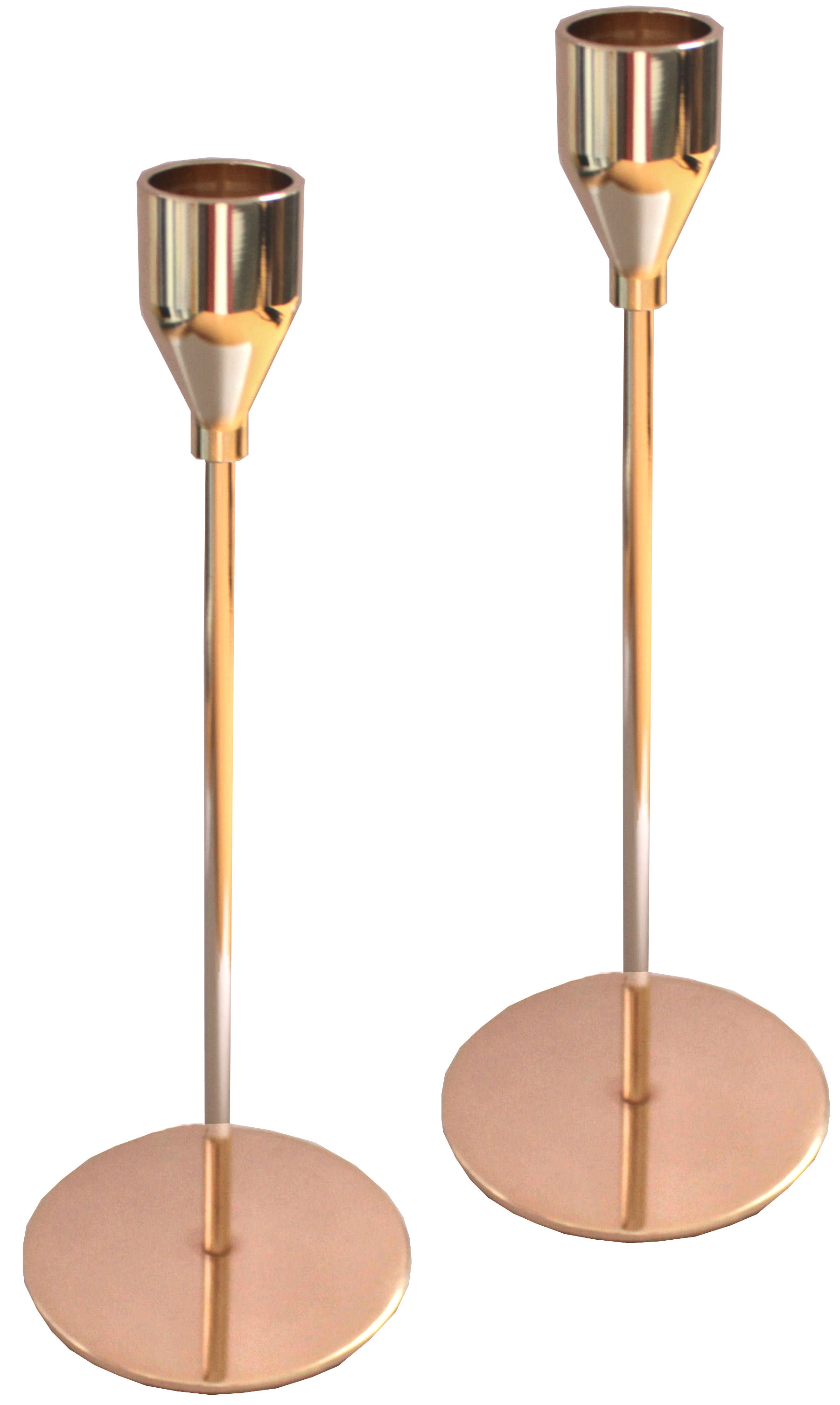 Schabbatleuchter gold 23 cm 2-teilig