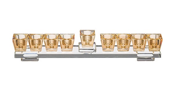 Chanukkia Kristal Gold