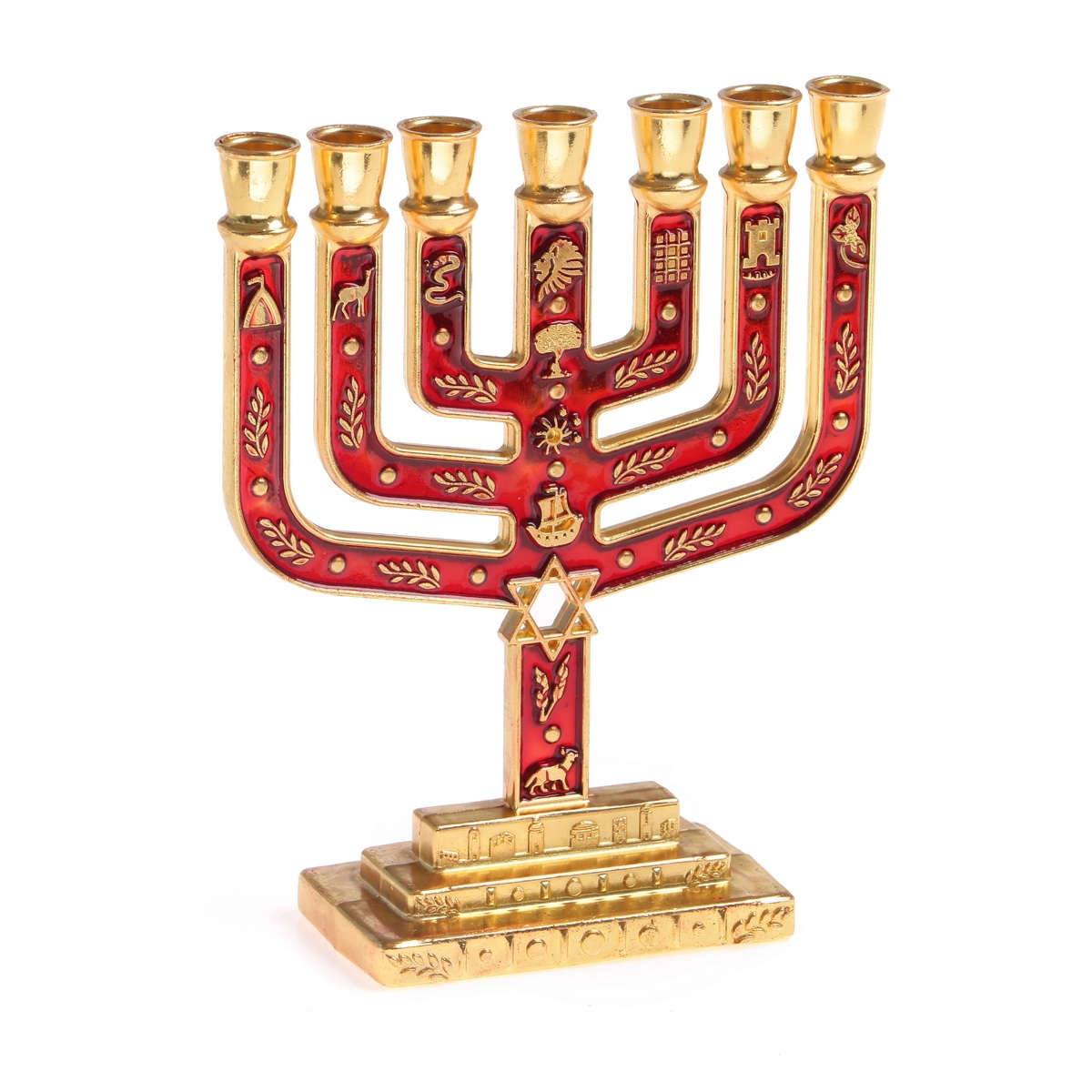 Menora *antik* rot emailliert