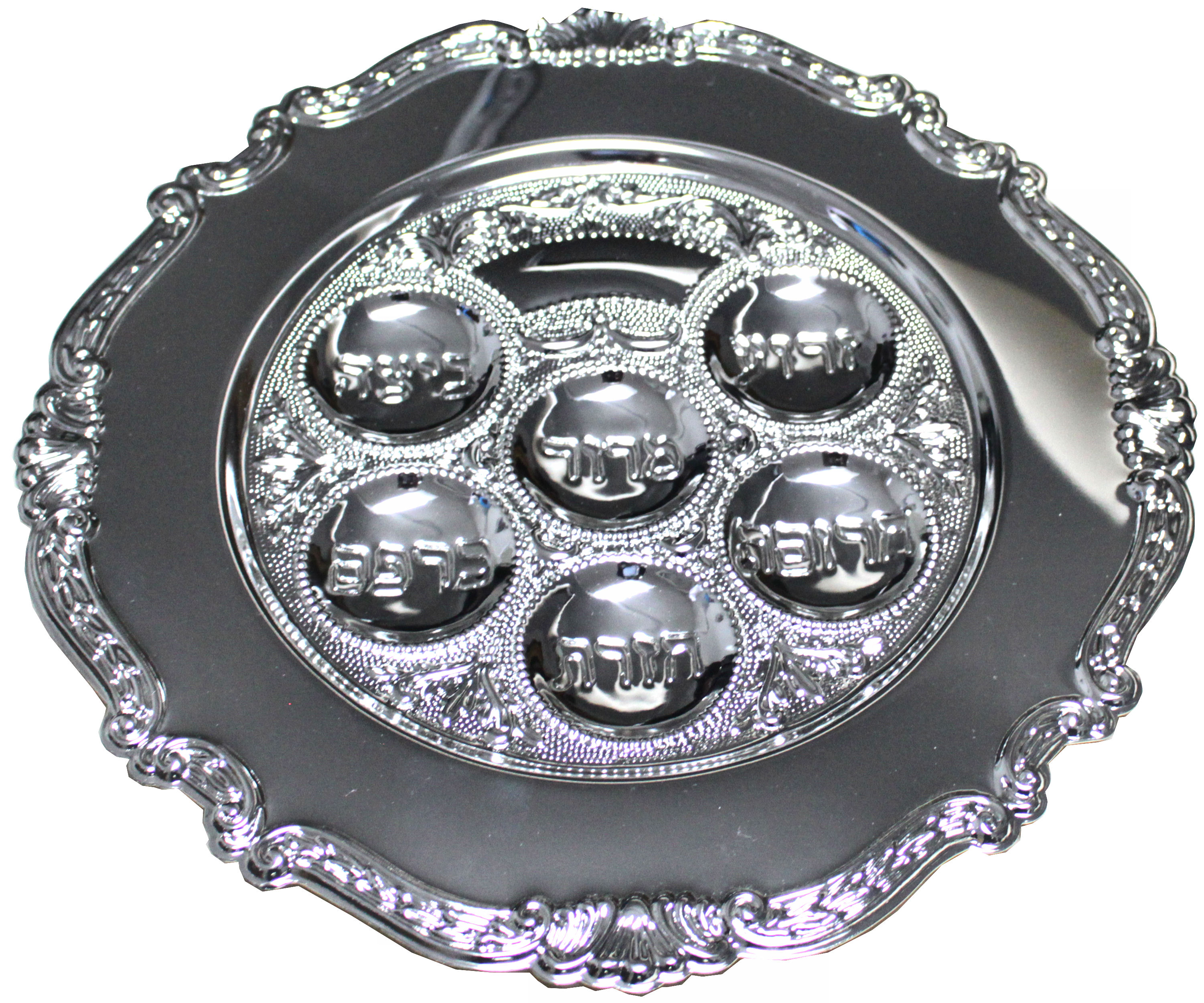Sederteller für Pessach *Tradition* versilbert 32 cm