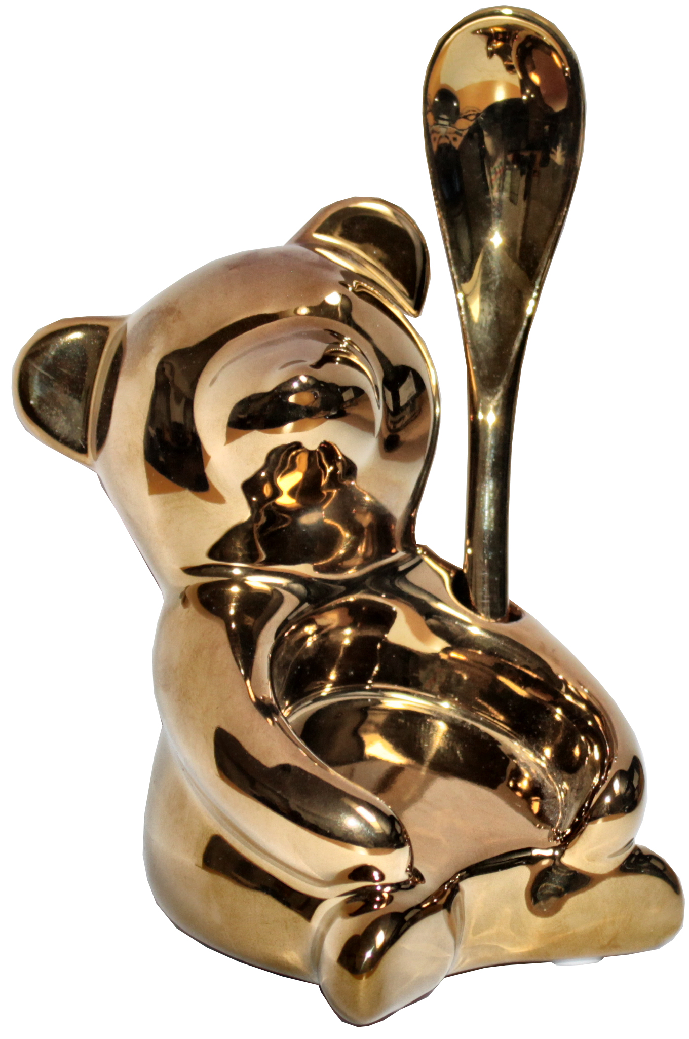 Honiggefäß *Bär* gold mit Löffel