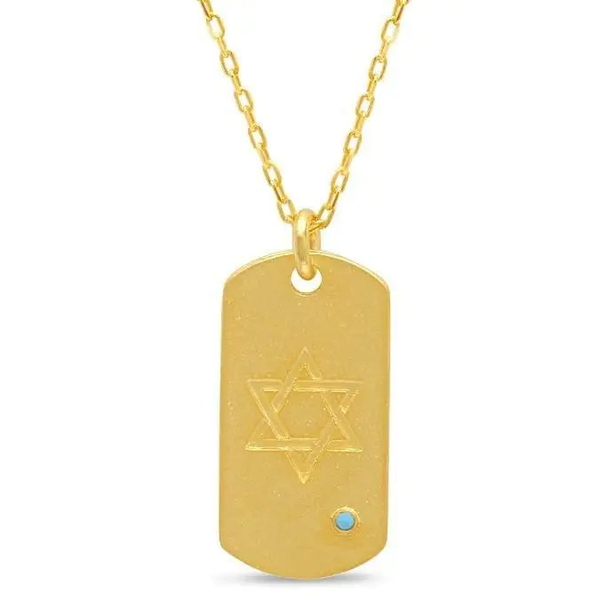 Halskette mit Tag *Davidstern* gelbgold