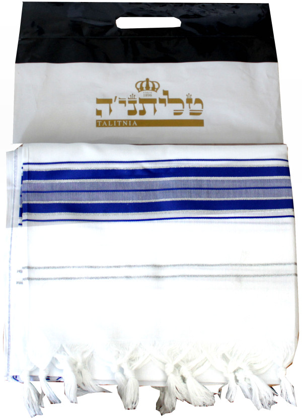 Tallit Gebetsschal blau/weis (Gr. XS)