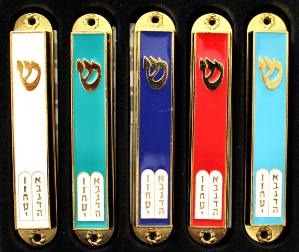 Mesusa *Luchot* diverse Farben emailliert  9cm (1-teilig)