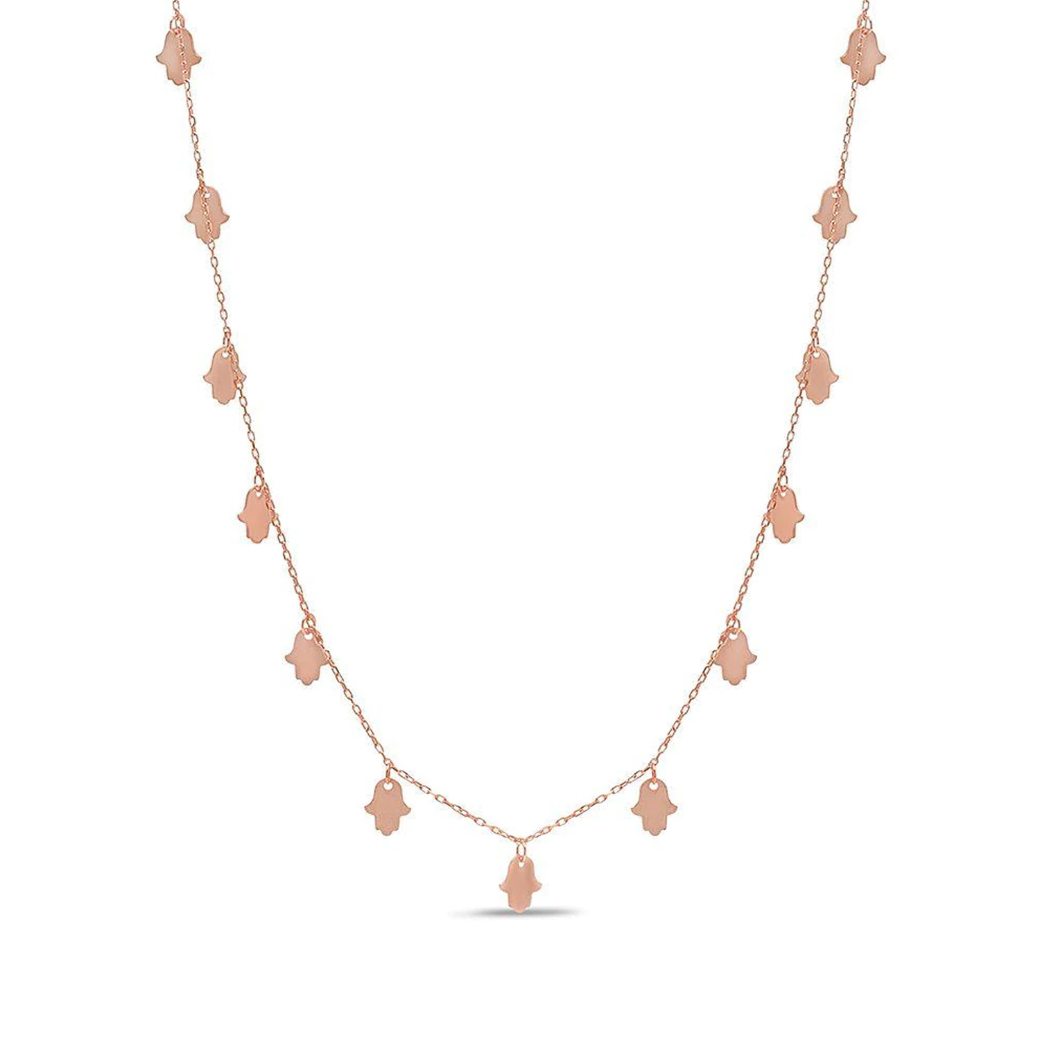 Halskette mit Chamsa Anhängern roségold