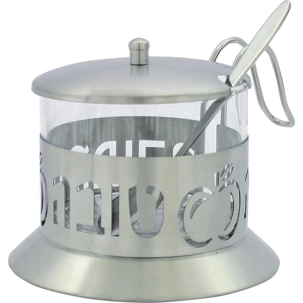 Honigdose *Shana Tova* Laser-Cut Stainless Steel 8cm