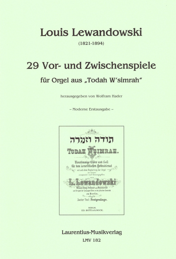 29 Vor- und Zwischenspiele für Orgel aus "Todah W'simrah"