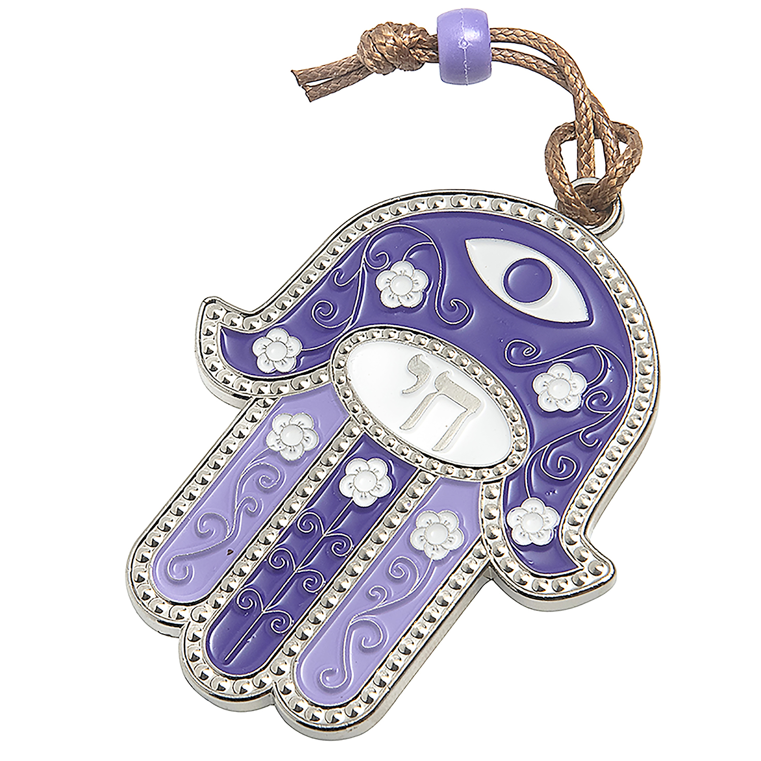 Haussegen Chamsa *Chai* lila, 12 cm (Gr. L)