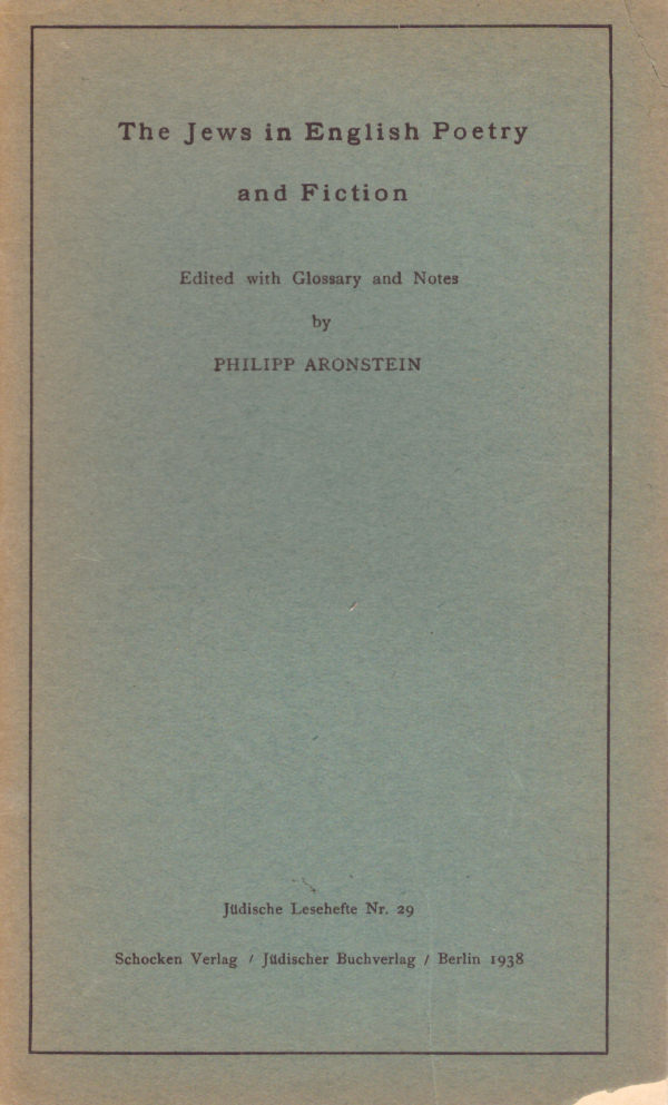 The Jews in English poetry and fiction