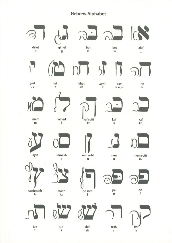 Notizbuch blanko *Hebrew Alphabet* broschiert A 5