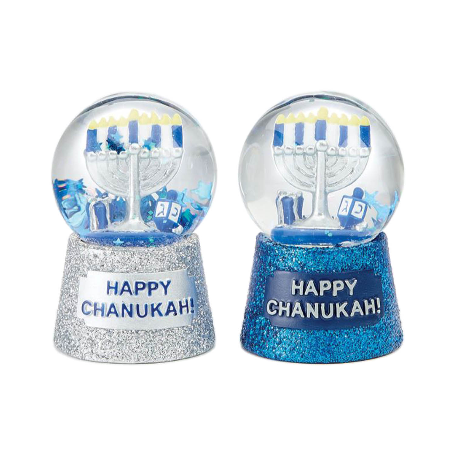 Mini Chanukka Schneekugel, handbemalt