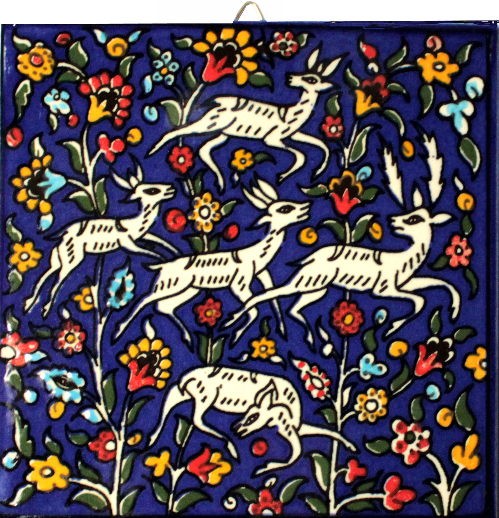 Wandschmuck Kachel *Hirsche*