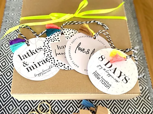 Chanukka - Anhänger für Geschenke oder Tischdekoration (1-teilig)