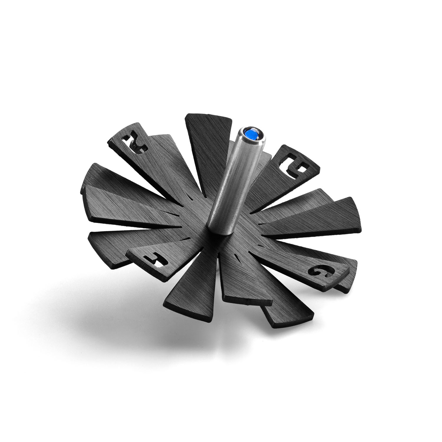 Dreidel *Sonnenschein*, Aluminium, schwarz