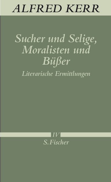 Sucher und Selige, Moralisten und Büßer