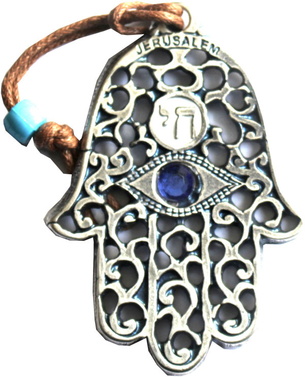 Haussegen Chamsa *Auge* filigran aus Metall 7cm (Gr. S)