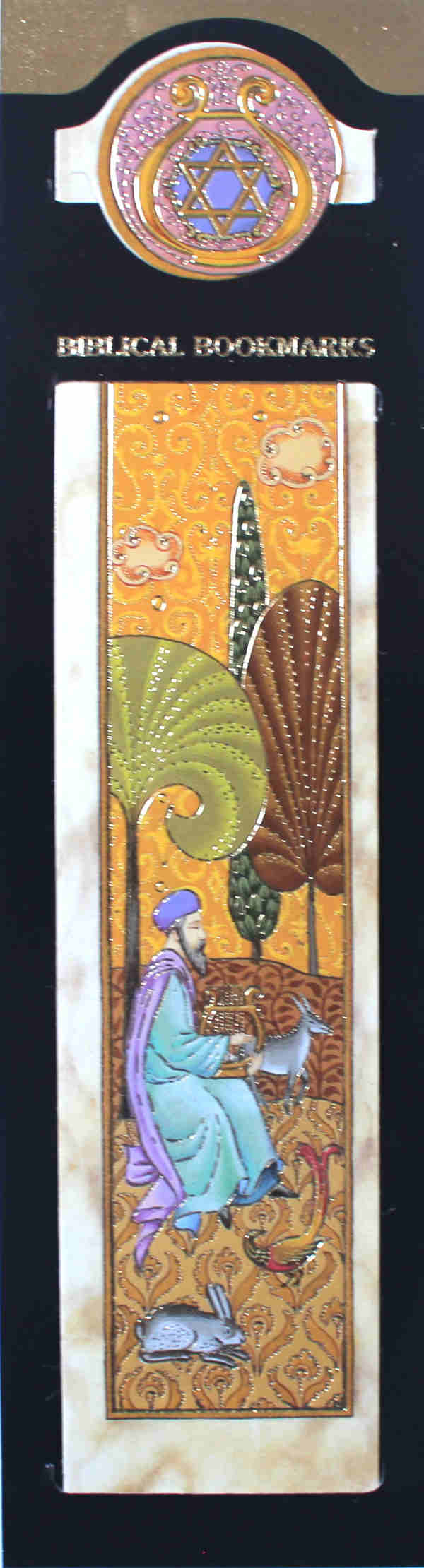 Biblisches Lesezeichen - Harfe