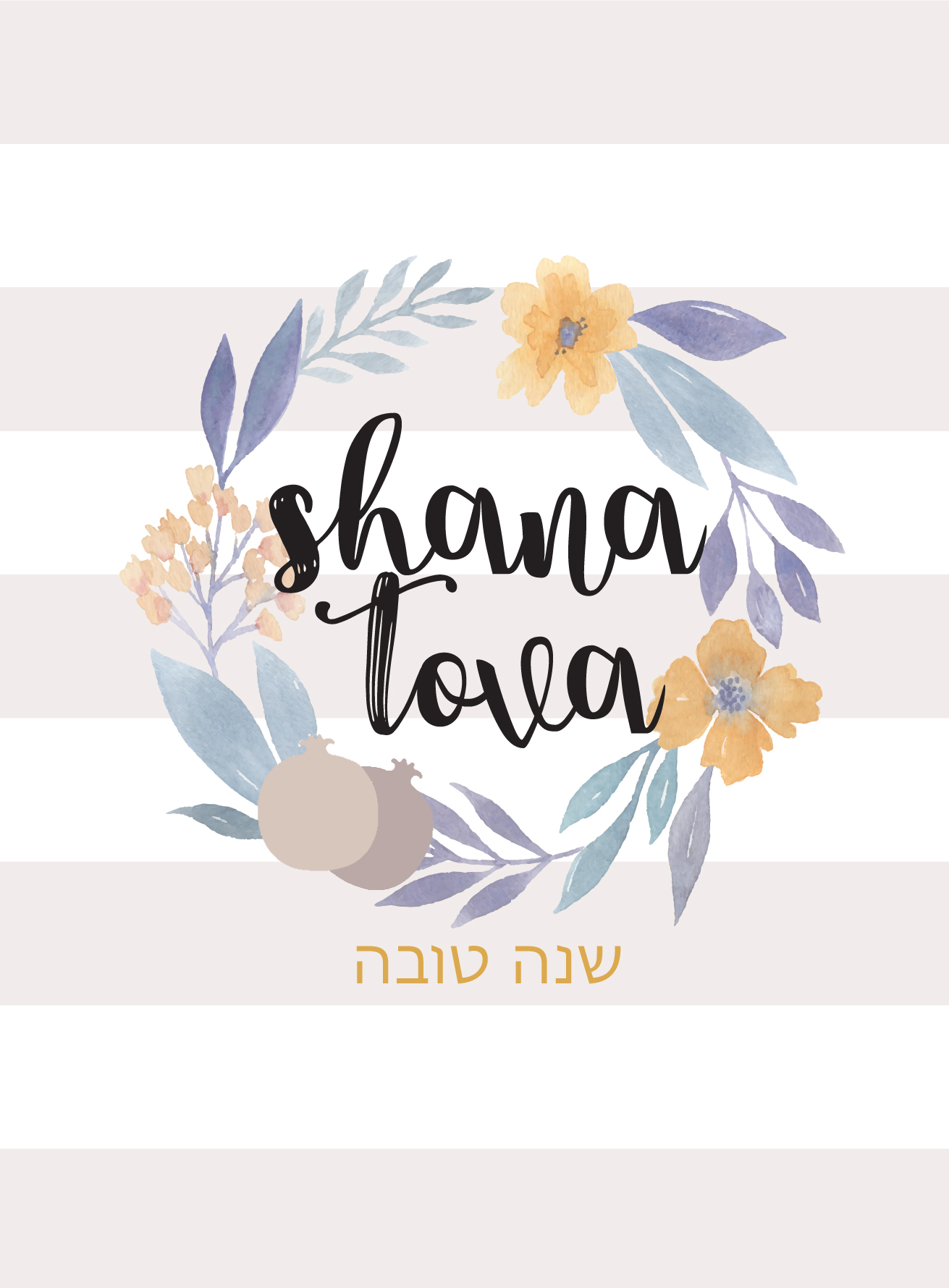 Shana Tova Karte Flowers