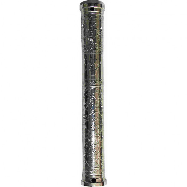 Mesusa *Ranken* mit Steinchen silberfarbenes Metall 13cm