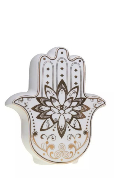 Chamsa Kerzenständer mit Golddetails