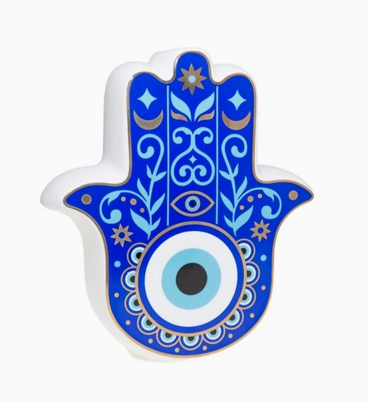 Chamsa Kerzenständer Blau