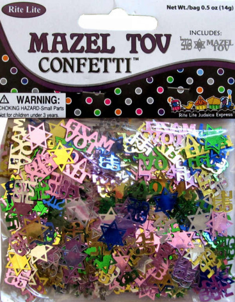 Konfetti Mazel Tov Alu bunt