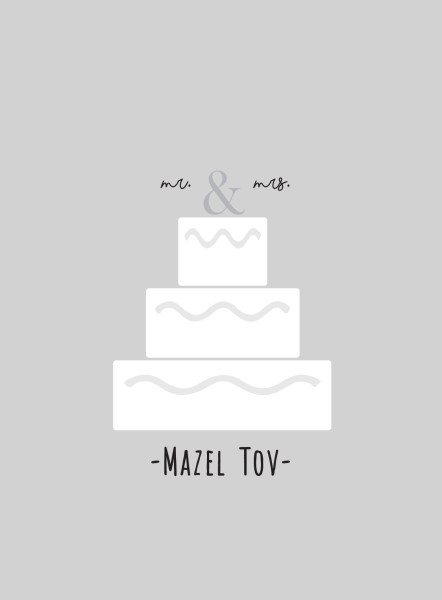 Mr. & Mrs. Mazel Tov Karte