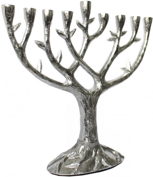 Chanukkia *Lebensbaum* Alu antik 21,5cm