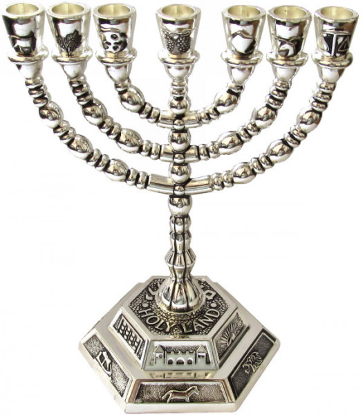 Menora *Holyland* silber 10cm