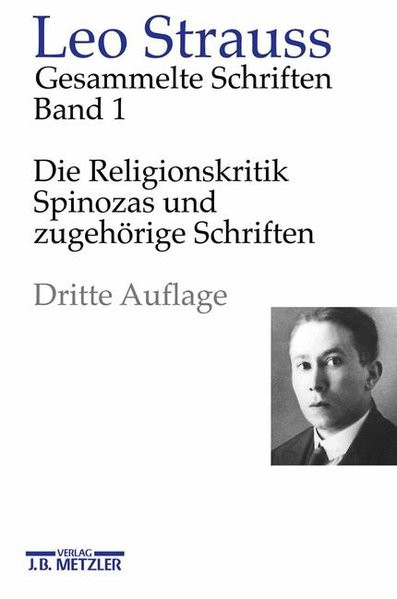 Gesammelte Schriften. Hg. von H. Meier. I: Die Religionskritik Spinozas und zugehörige Schriften. 20