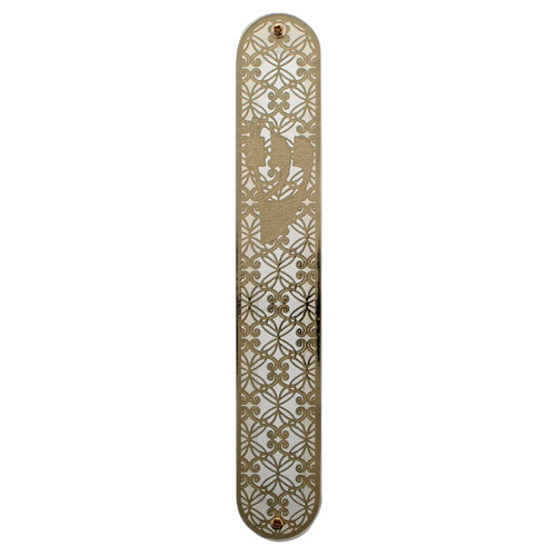 Mesusa *Ornamente* gold Metall & Plexiglas 15cm