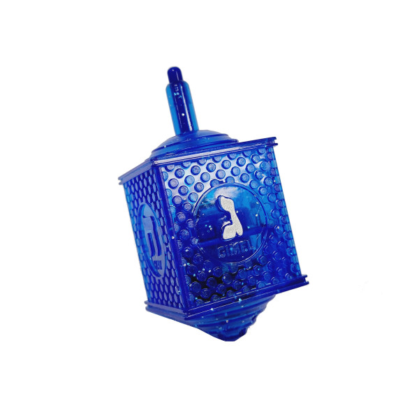 Dreidel mit Musik und Lichteffekten aus Kunststoff in blau oder türkis ca 8cm