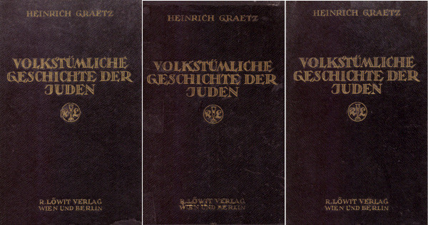 Volkstümliche Geschichte der Juden, 3 Bde.