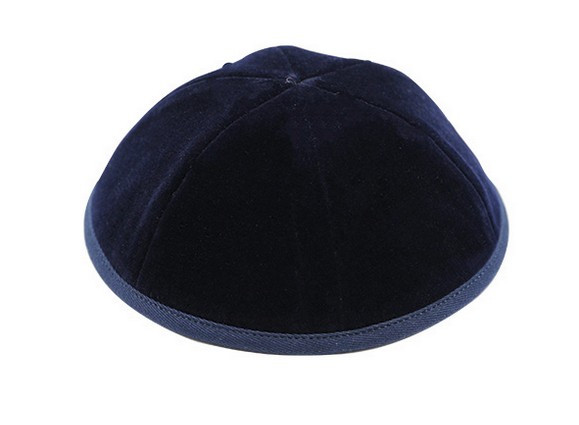 Kippa Blau aus Samt