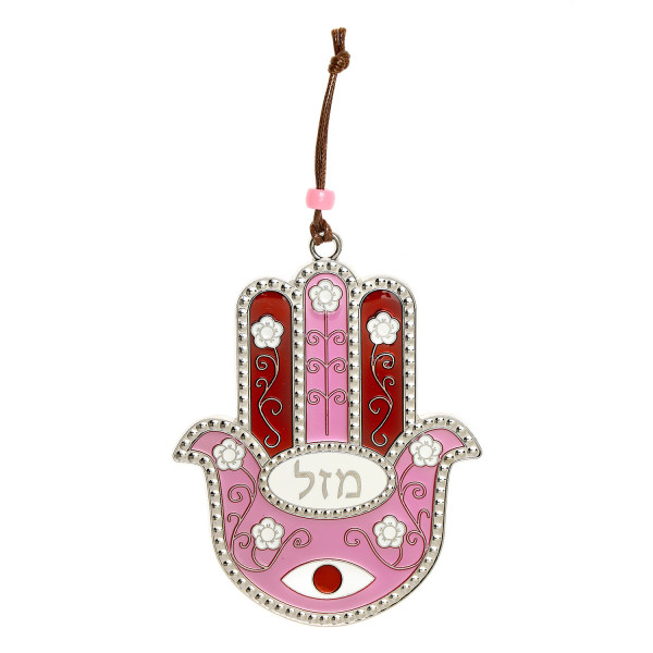 Haussegen Chamsa *Masel* rosa, 7,5 cm (Gr. S)