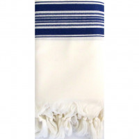 Tallit Gebetsschal aus Wolle blau/weiss mit Atara (Gr.S/55) 180x130cm Tallit Gebetsschal aus Wolle blau/weiss mit Atara (Gr.S/55) 180x130cm