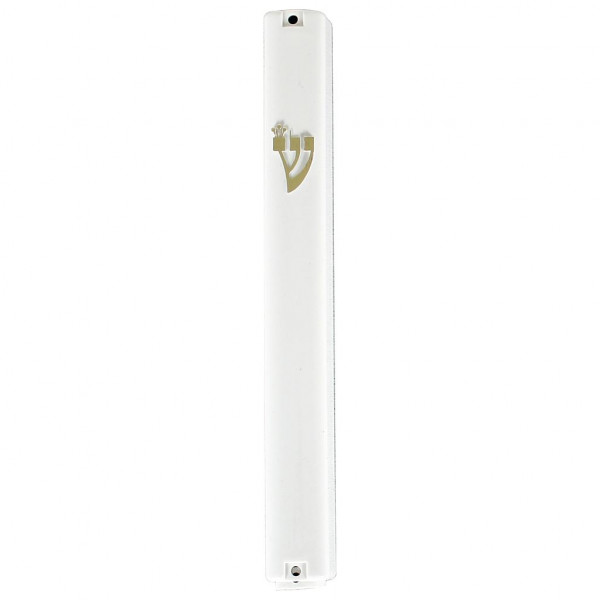 Mesusa *XXL* weiß/gold Kunststoff 22,5cm