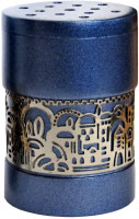 Besamim Gewürzdose für Hawdala *Jerusalem* blau/silber 5cm Besamim Gewürzdose für Hawdala *Jerusalem* blau/silber 5cm