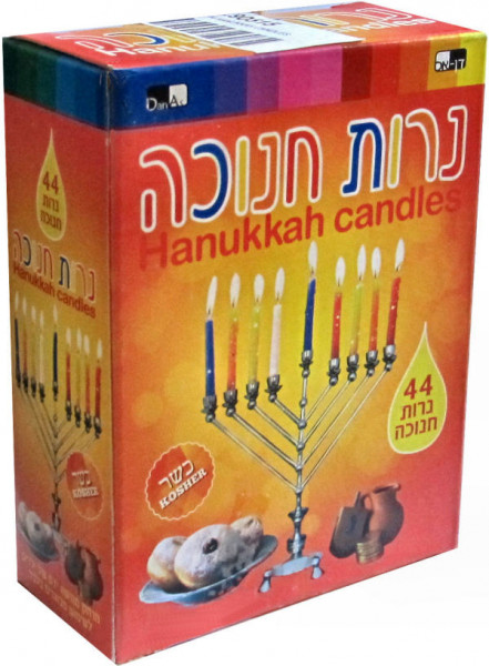 Chanukka Kerzen *bunt* klein 9,5 cm
