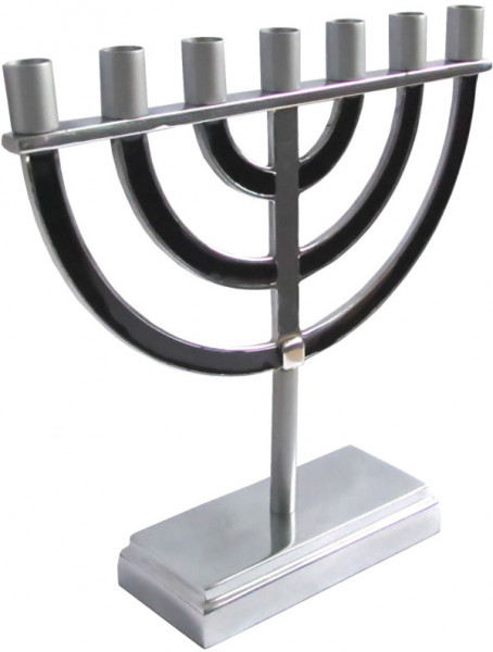 Menora *schwarz* Aluminium 15cm