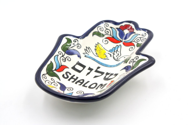 Chamsa-Schälchen *Shalom* aus Keramik