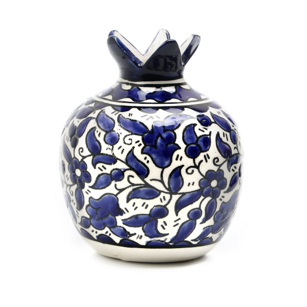 Granatapfel *armenisch* blau/weisse Keramik 13 cm