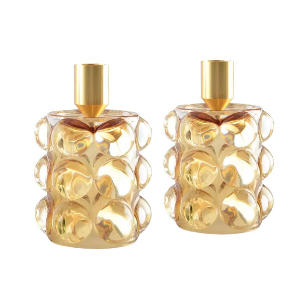 Schabbatkerzenständer Gelb