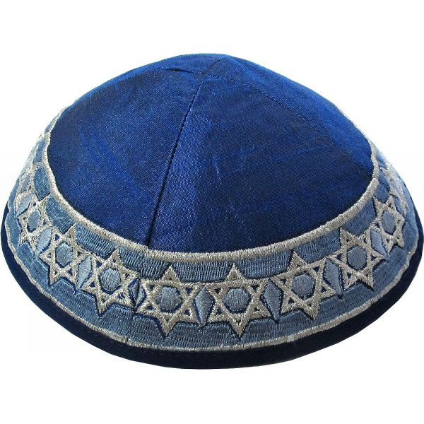 Kippa Wildseide blau 20cm