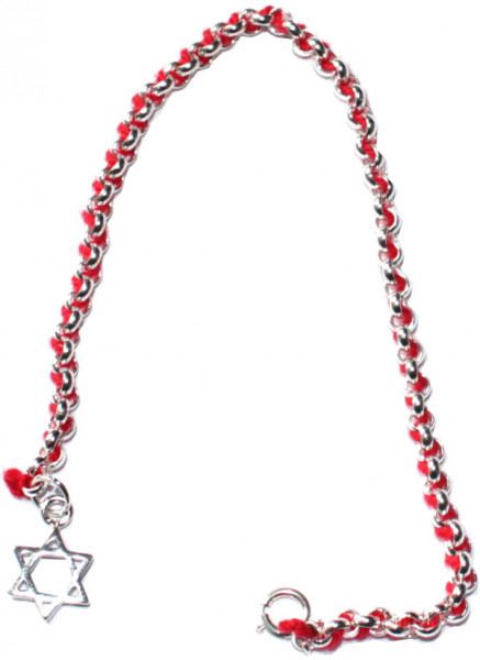 Silberarmband *Stern* mit Kabbala-Bändchen