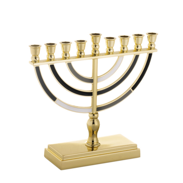Chanukkia *schwarz/gold*