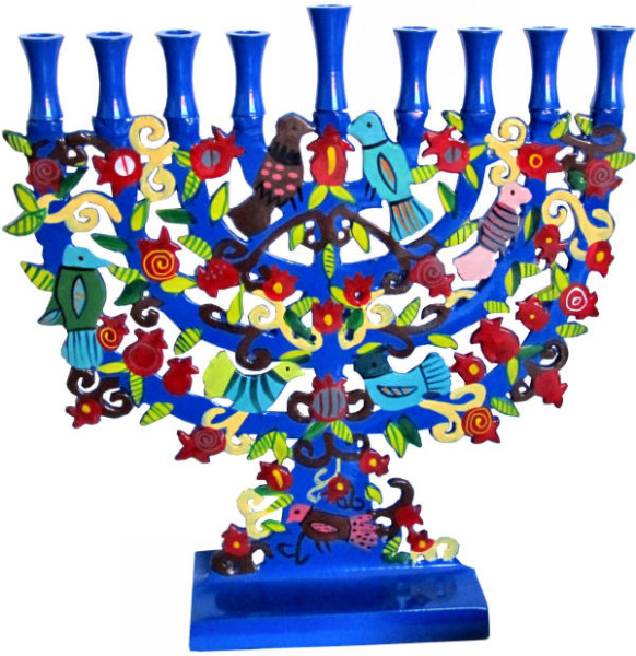 Chanukkia *Vögelchen im Baum*