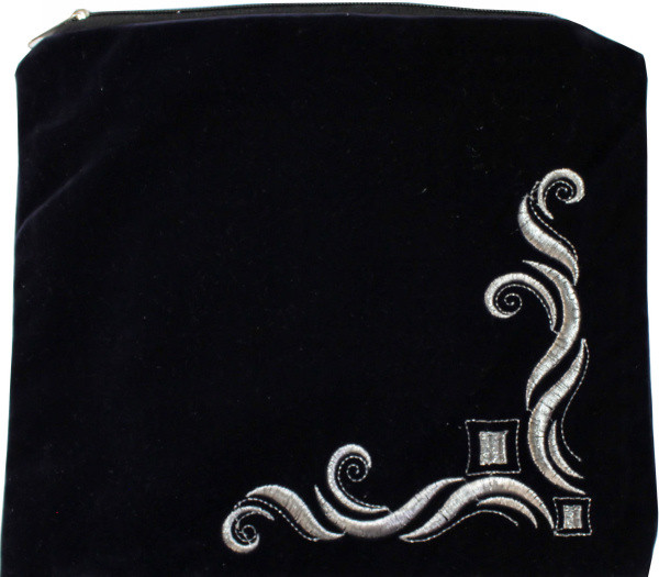 Tallit/ Tefillin Tasche dunkelblau Kleinformat (einteilig) 27x24cm