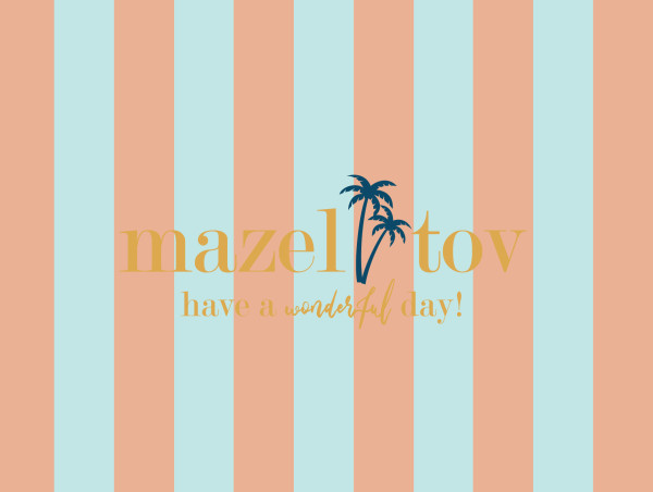 Doppelkarte Mazel Tov *have a wonderful day*