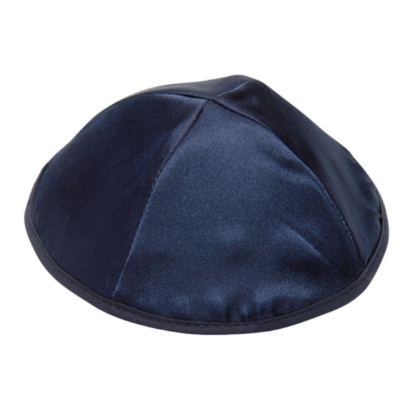 Kippa Satin *uni* dunkelblau 20 cm